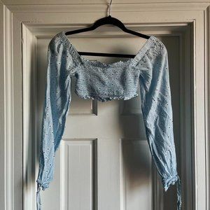 Urban Outfitters Pattern Crop Long Sleeve